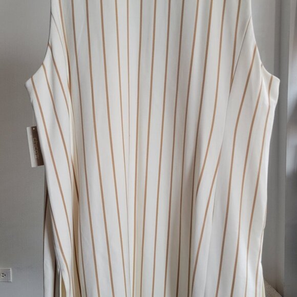 NWT CHICO Elongated Ponte Striped Vest/Jacket (Size: 4) - Picture 6 of 8